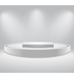 White podium vector image