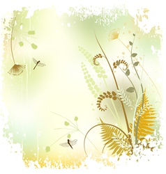 Plant background - The meadow in summer time vector image