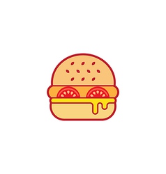 Hamburger Colorful Icon vector image