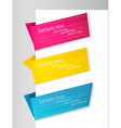 Three origami banners vector image