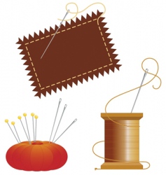 Sewing notions vector image
