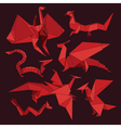 Origami dragons Origami dragons vector image