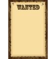 Wanted poster vector image