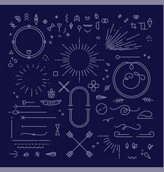 Flat design elements blue vector image