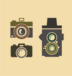 Vintage cameras vector image