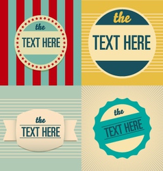 Vintage label set vector image