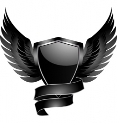 Shield and wings vector image