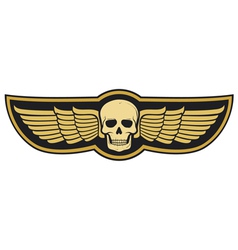 Skull and wings vector image
