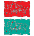 Merry christmas hand lettering vector image