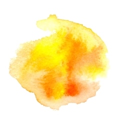 Watercolor orange background vector image
