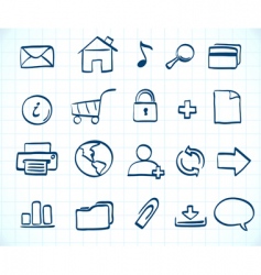 Sketch icon set vector image