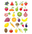 Food icons vector image
