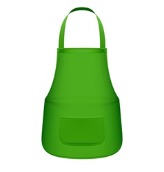 Green kitchen apron vector image