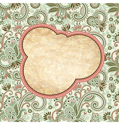 Hand draw ornate grunge vintage template vector image