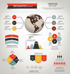 Retro infographics 2 vector image