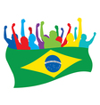 Brazil fans vector image