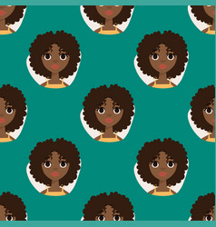 Seamless pattern avatars with facial features Seamless pattern avatars with facial features vector image