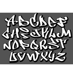 Graffiti font alphabet abc letters vector image