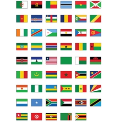 Flag set of all african countries vector image