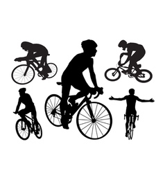 Cyclists vector image