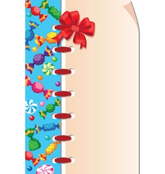 Postcard with candy vector image