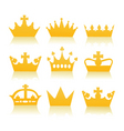 Golden crowns vector image