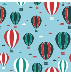 Hot air balloon pattern vector image