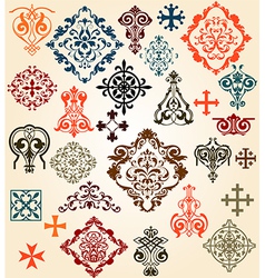 Retro set vector image