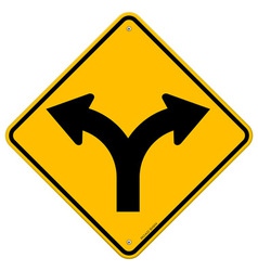 Fork in Road Sign vector image