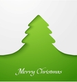 Green christmas tree applique vector image