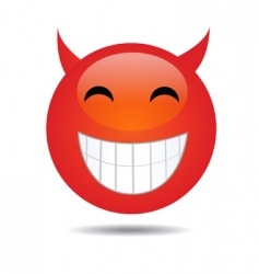 Evil smiley face vector image
