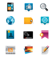 Communication and social media icon set 2 vector image