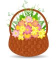 Flower basket vector image
