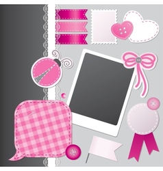 Scrapbooking set vector image