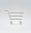 Silver shopping icon vector image
