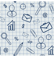 Seamless texture on business themes vector image