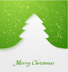 Green christmas tree applique vector image