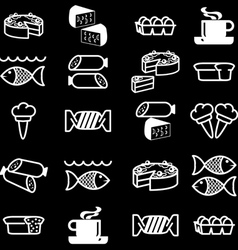 Food theme icons vector image
