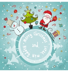 Christmas card vector image
