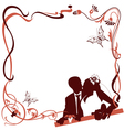 Invitation with Wedding pair vector image