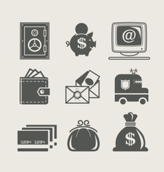 Banking and finance set icon vector image