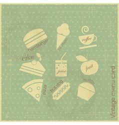 Retro menu card vector image