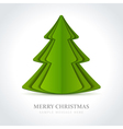 Christmas tree from cut paper vector image