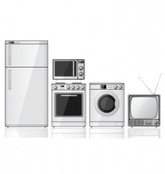 Set of household appliances vector image