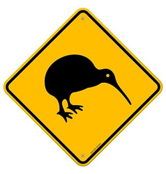 Kiwi Yellow Sign vector image
