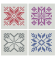 Set of norwegian traditional knitting designs Set of norwegian traditional knitting designs vector image