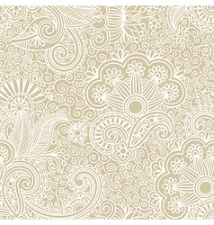 Hand draw ornate floral vintage seamless pattern vector image