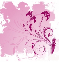Floral grunge vector image