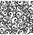 Black and White Swirl Seamless Pattern vector image