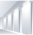 Gallery Interior with niche inside the panel vector image